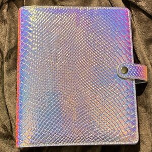 Holographic Snakeskin Patterned Planner Cover